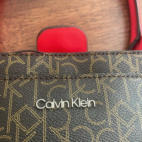 Calvin Klein logo satchel purse - Picture 2 of 16